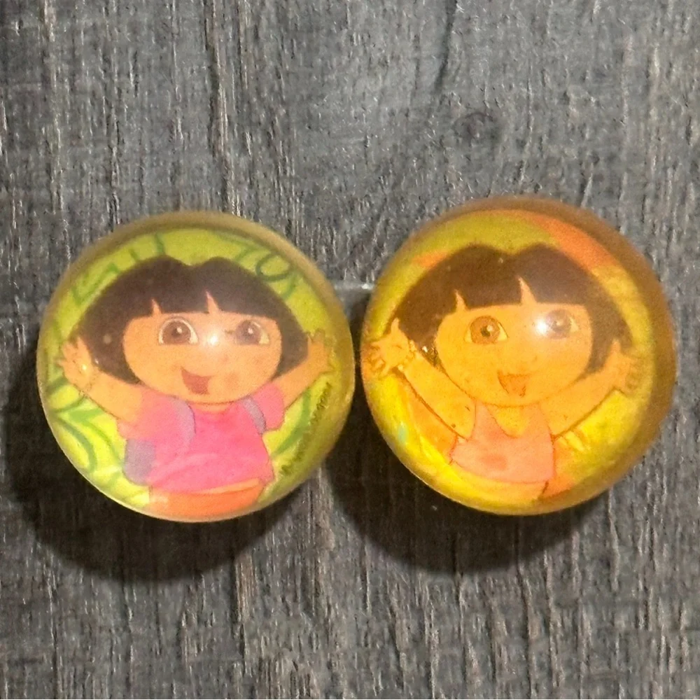 💞 Set of 2 Nickelodeon Dora The Explorer High Bounce Bouncy Balls